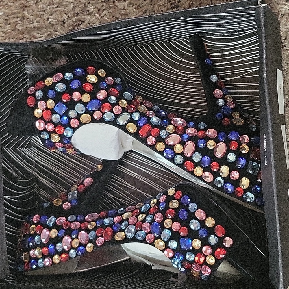 JB bedazzled heels